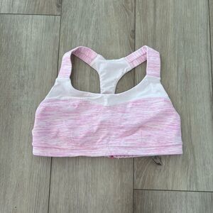 Lululemon 6 Hook Me Up Bra Wee Are From Space Parfait‎ Pink Adjustable EUC!